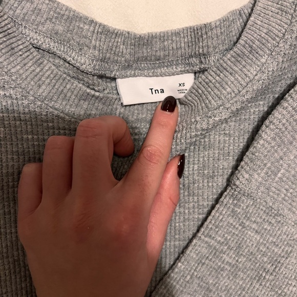 Grey Waffle Aritzia Longsleeve - Picture 2 of 2